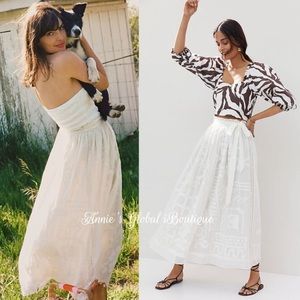 RARE NWT ANTHROPOLOGIE Burnout Lace Maxi Skirt. Size 14